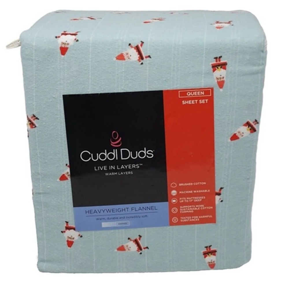 Cuddle Duds Winter Limited Edition Santa Flannel Queen Sheets Sold Out In Stores
